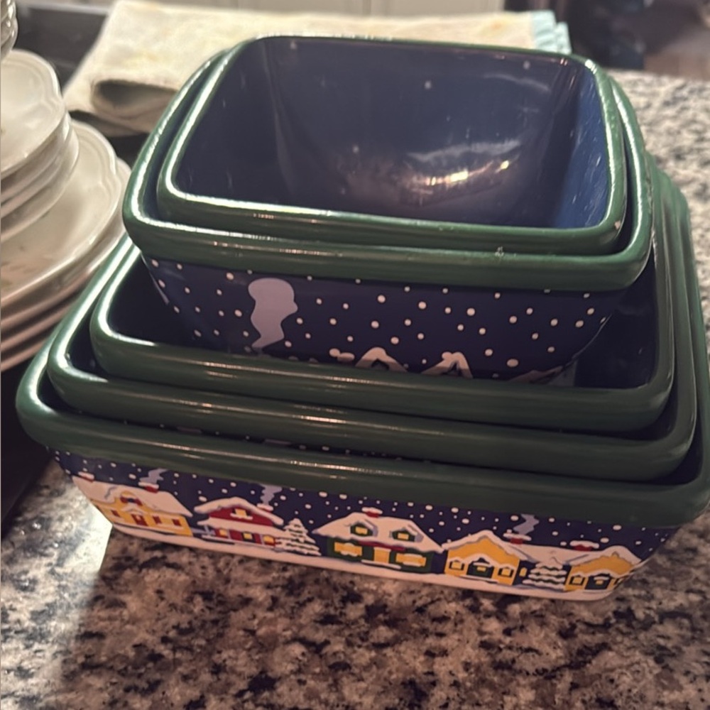 Temp-Tations Blue and Green Nesting Bakeware Set